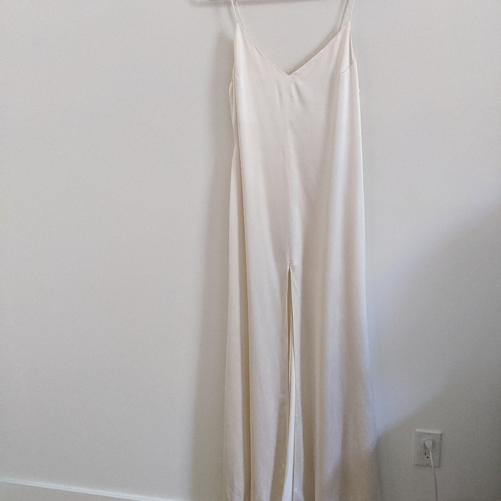 Reformation Cabot Ivory Maxi Wedding Gown M - Picture 5 of 11